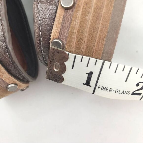 Mercer Edit CASE CLOSED Metallic Bronze Leather Metal Studded Casual Mules - Picture 12 of 14